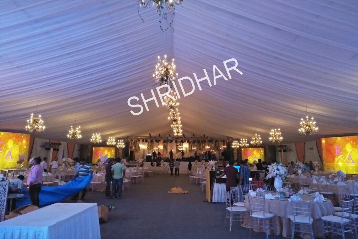 banquet tables chairs tents for rent for weddings in bangalore shridhar tent house